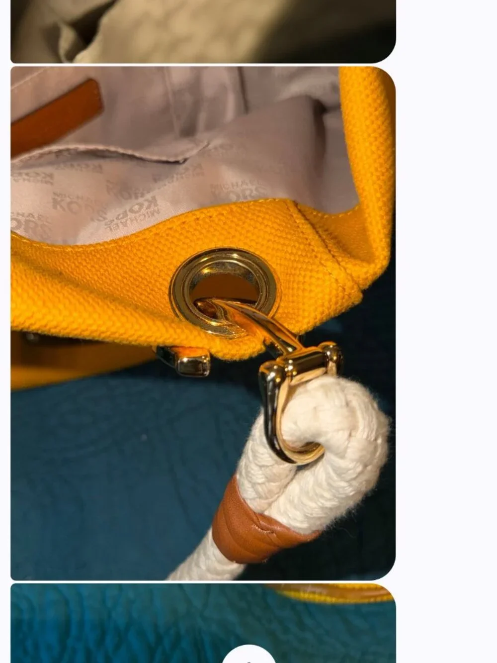 Michael Kors Yellow Bag with Matching Michael Kors Wallet - Brand New